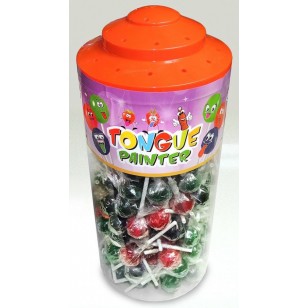TONGUE PAINTER LOLLIPOP HALAL JAR 150 PCS